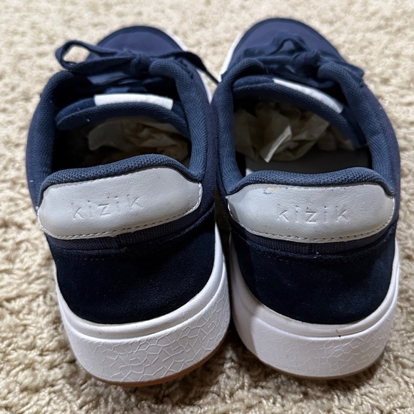 Kizik Prague Slip On Comfort Casual Canvas Shoes Mens 10 Navy Blue - Picture 4 of 9